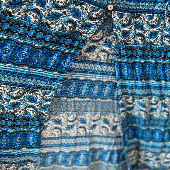 NWT Laklook Boho Blue Button-up Dress XL - Picture 4 of 5